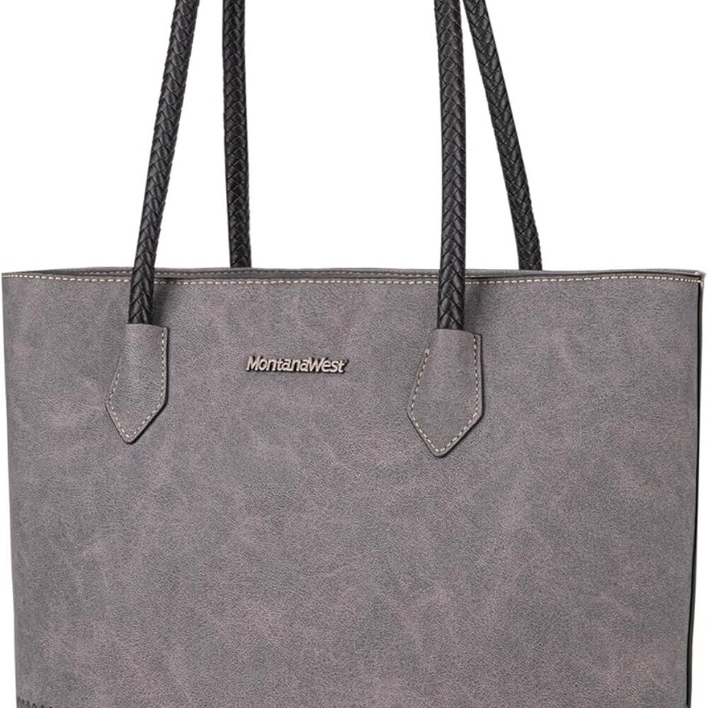 Woven Tote Bags For Women Medium Purses And Handbags With Concealed Carry Back Z